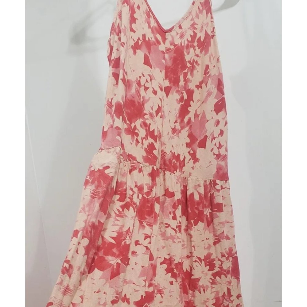 Self Contrast Floral Sundress spaghetti strap maxi